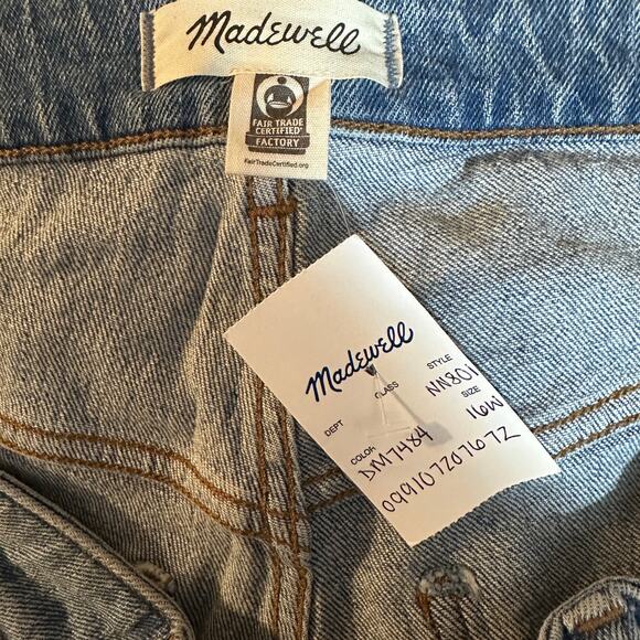 madewell plus curvy '90s straight jean rondell wash blue nn801 women size 16w - Picture 9 of 10